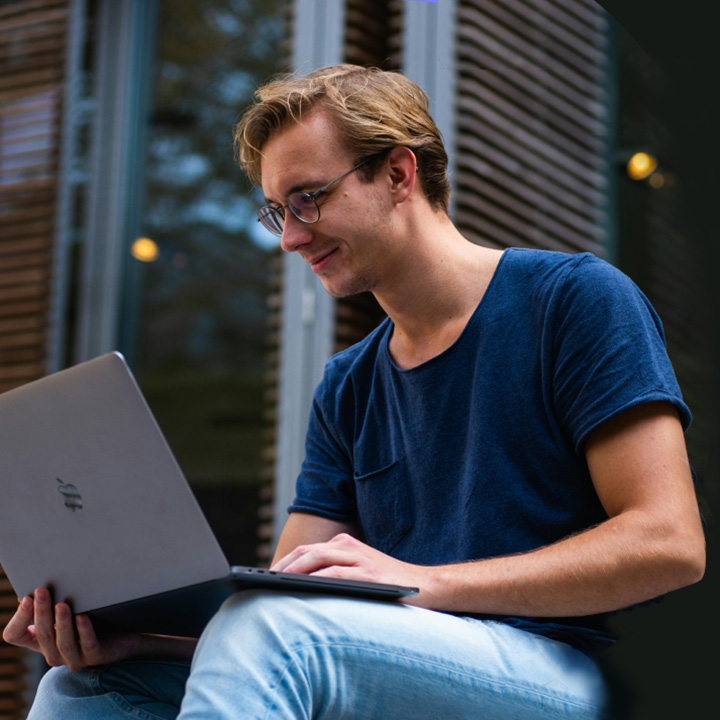 Man with laptop