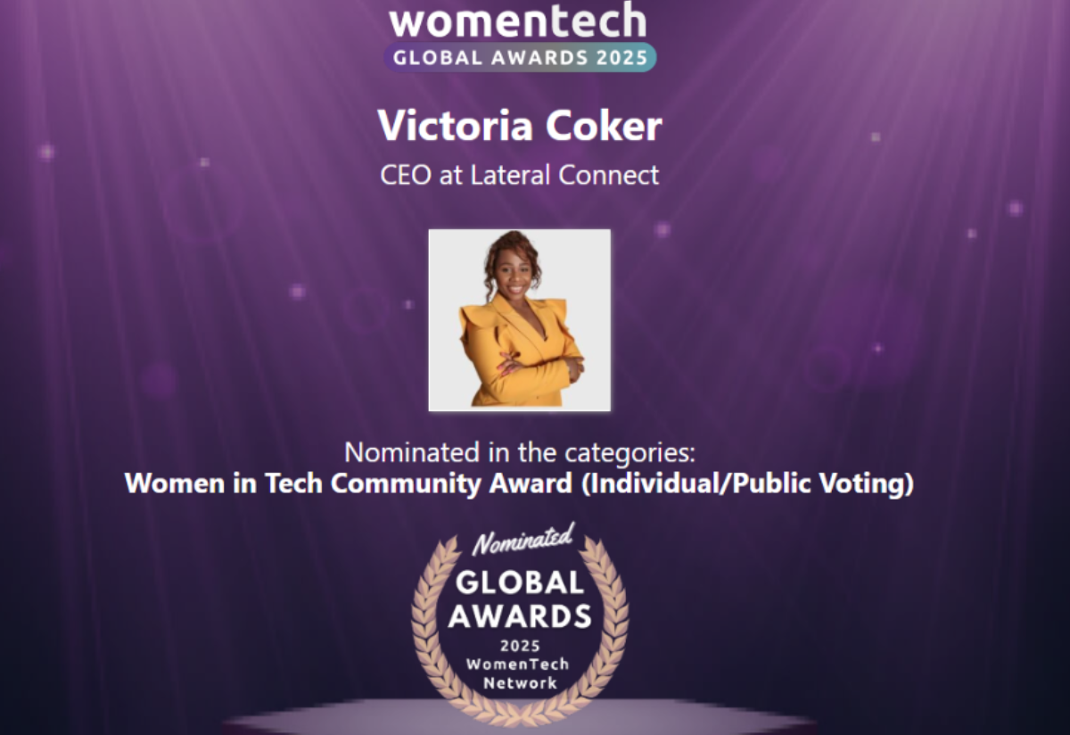 Lateral Connect CEO Victoria Coker Nominated for Women in Tech Community Award 2025